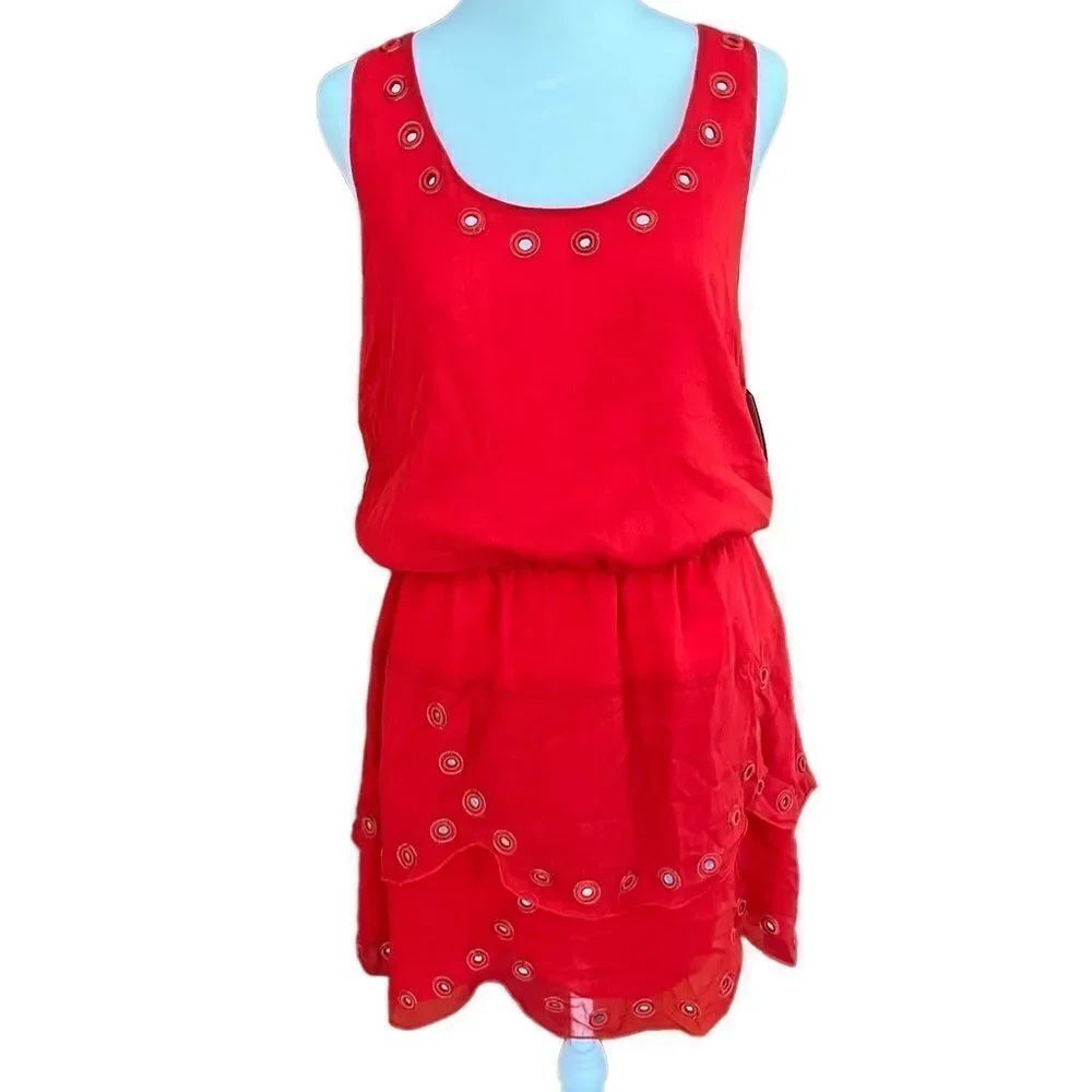 NWT Nicole Miller Artelier Orange
100% Silk Mirror Dress Size M MSRP $345.